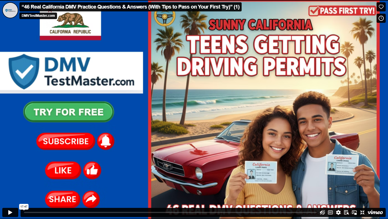 46 Real California DMV Practice Questions & Answers โ Get Ready to Pass on Your First Try